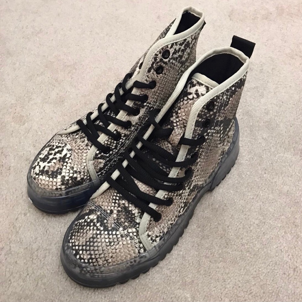 Qupid Snakeskin Camo Boots